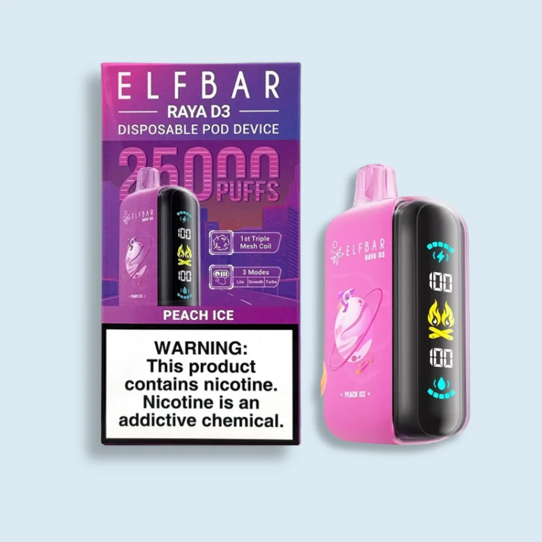 Peach Ice Elfbar Raya D-3 25K Puff Peach Ice